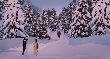 Картинка аниме mo+dao+zu+shi заклинатели лес снег ослик