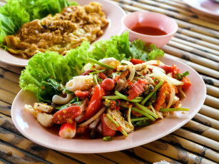 Картинка еда салаты +закуски острый салат морепродукты