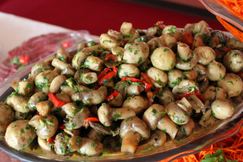 Картинка еда грибы +грибные+блюда маринованные шампиньоны