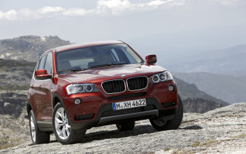 Картинка bmw+x3 автомобили bmw бмв красный скалы