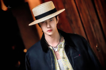 обоя мужчины, wang yi bo, актер, шляпа, пиджак, украшения, куртка