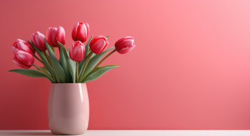 Картинка рис рисованное цветы букет весна тюльпаны ии-арт нейросеть