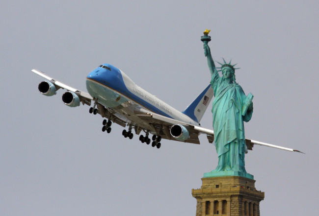 Обои картинки фото авиация, авиационный, пейзаж, креатив, авиа, америка