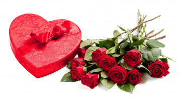 обоя праздничные, день святого валентина,  сердечки,  любовь, розы, сердечко