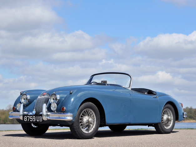 Обои картинки фото автомобили, jaguar, s, roadster, 1958г, xk150, uk-spec