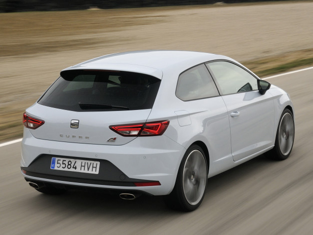 Обои картинки фото автомобили, seat, светлый, 2014г, 280, cupra, sc, leon