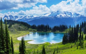 Картинка природа реки озера moraine lake banff national park canada landscape озеро лес