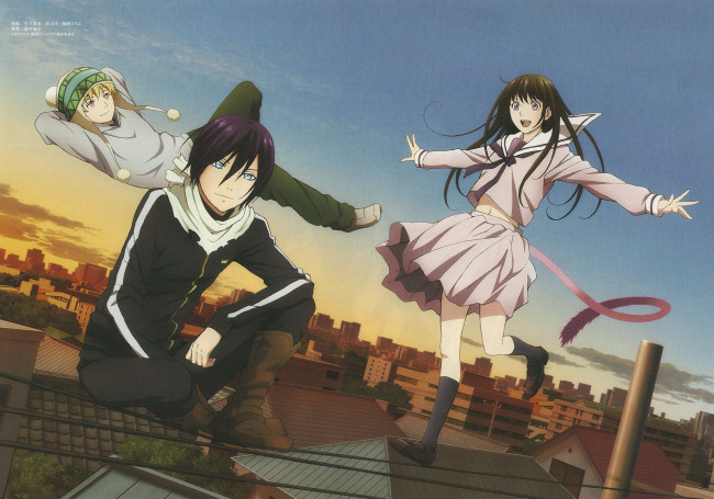 Обои картинки фото аниме, noragami, Ято, юкине, хиёри