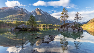 Картинка природа реки озера баварские альпы