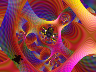 Картинка 3д графика fractal фракталы цвета фон