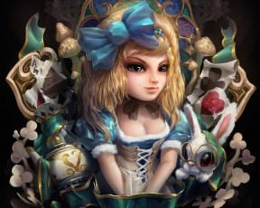 Картинка фэнтези девушки кролик девочка арт алиса