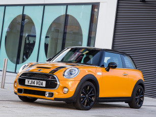 обоя автомобили, mini, желтый, 2014г, f56, uk-spec, cooper, s