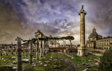 обоя города, рим,  ватикан , италия, руины, колонны