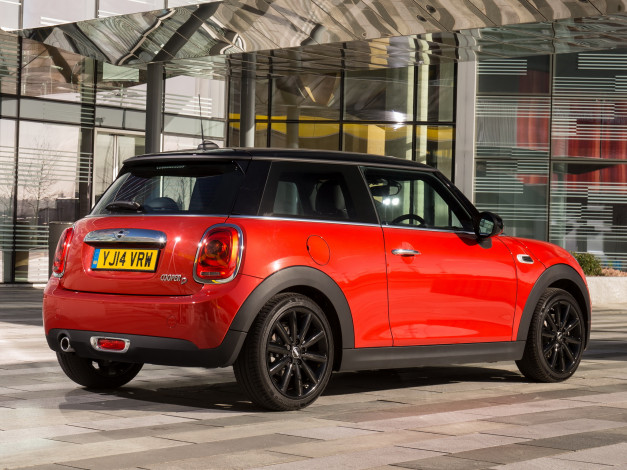 Обои картинки фото автомобили, mini, красный, 2014, f56, uk-spec, cooper, d