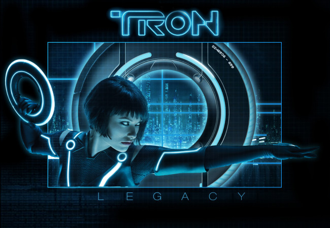 Обои картинки фото кино фильмы, tron legacy, девушка, кольцо, экран