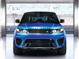 обоя автомобили, range rover, синий, 2014г, svr, sport, range, rover