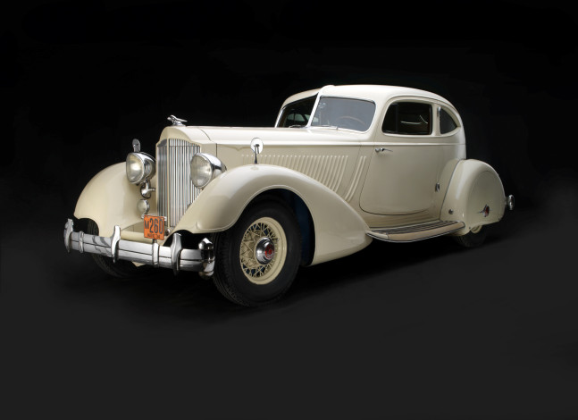 Обои картинки фото автомобили, классика, packard, quarter, rear, by, lebaron, 1934, г, windows, with, coupe, sport, twelve