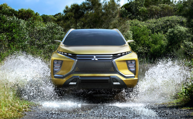 Обои картинки фото mitsubishi ex concept 2015, автомобили, mitsubishi, ex, crossover, 2015, concept