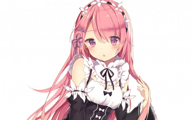 Обои картинки фото аниме, re,  zero kara hajimeru isekai seikatsu, фон, взгляд, девушка