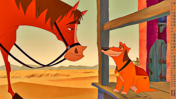 Картинка календари кино +мультфильмы взгляд собака конь