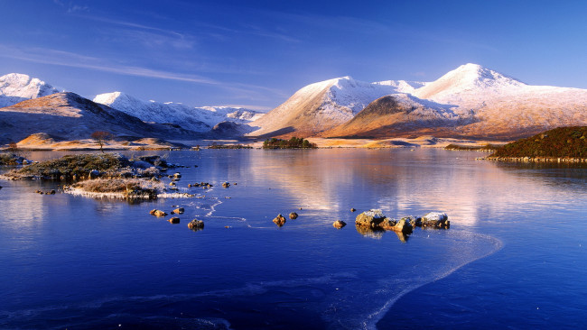 Обои картинки фото природа, реки, озера, горы, озеро, камни, снег
