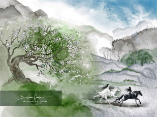 Картинка рисованное кино +мультфильмы лань ванцзи сюэ ян всадники дерево