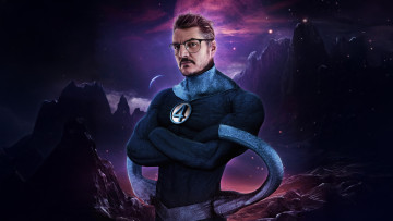 Картинка the+fantastic+four рисованное кино +мультфильмы the fantastic four first steps flexible hero mister педро паскаль pedro pascal