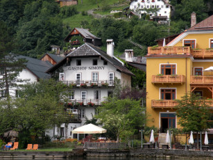Картинка города здания дома hallstatt ausztria