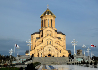 обоя города, тбилиси, грузия, церковь, собор, величественный