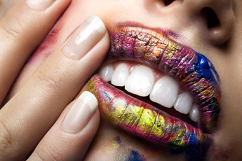Картинка разное губы краска зубы маникюр