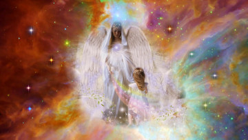 Картинка фэнтези ангелы звезды девушка ангел