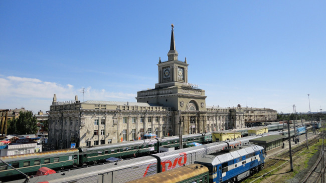 Обои картинки фото города, здания, дома, ж, , д, вокзал, волгоград