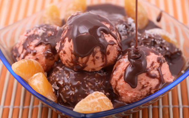 Обои картинки фото еда, мороженое, десерты, шоколад