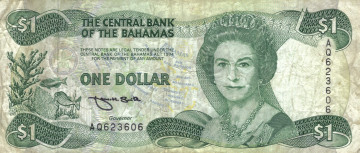 Картинка разное золото купюры монеты банкнота багамы 1 доллар