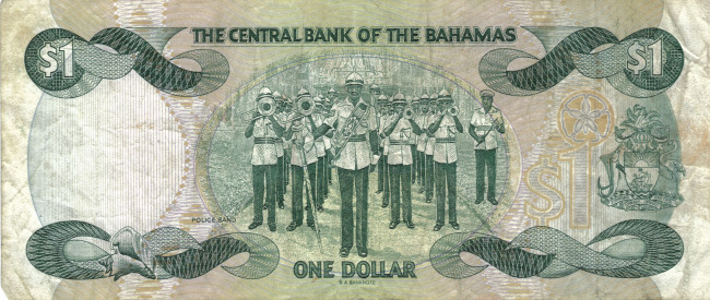 Обои картинки фото разное, золото, купюры, монеты, багамы, банкнота, 1, доллар