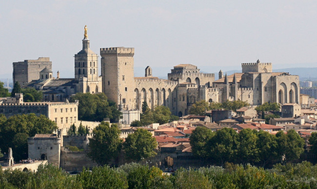 Обои картинки фото авиньон, франция, города, дворцы, замки, крепости, папский дворец