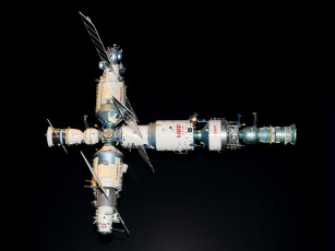 Картинка mir+space+station космос космические+корабли +космические+станции станция