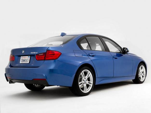 Обои картинки фото автомобили, bmw, package, синий, 2013г, f30, us-spec, sport, m, sedan, 328d