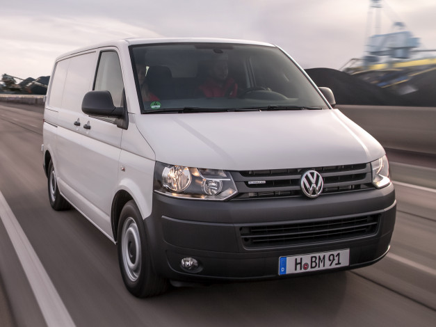 Обои картинки фото автомобили, volkswagen, transporter, t5, bluemotion, van, 2011