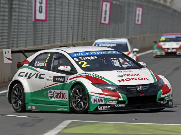 Обои картинки фото спорт, автоспорт, civic, wtcc, 2014, honda