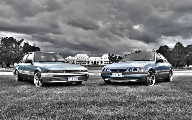 Обои картинки фото автомобили, разные вместе, holden, ford