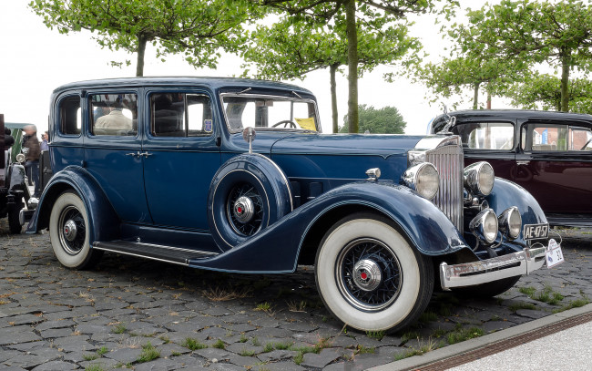 Обои картинки фото packard 1100 super eight saloon 1934, автомобили, выставки и уличные фото, история, ретро, автошоу, выставка