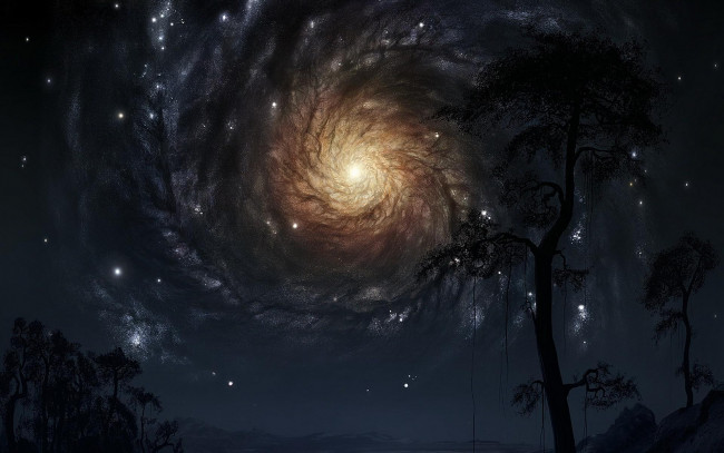 Обои картинки фото космос, арт, галактика, звезды, вселенная