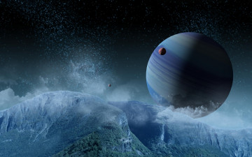 Картинка 3д+графика атмосфера настроение+ atmosphere+ +mood+ вселенная планеты звёзды созвездия