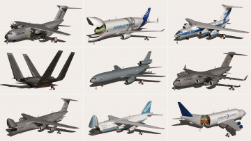 обоя авиация, 3д, рисованые, v-graphic, самолеты
