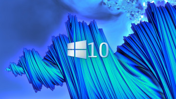 обоя компьютеры, windows  10, фон, логотип