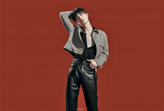 Картинка мужчины wang+yi+bo актер певец танцор пиджак кожаные штаны