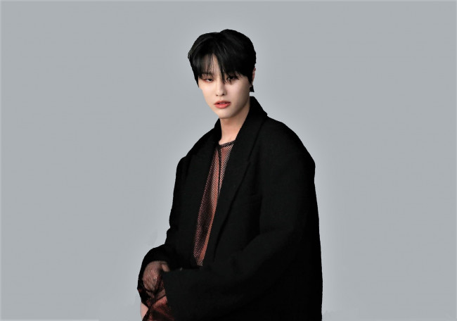 Обои картинки фото мужчины, cho seunguoun, cho, seunguoun, пальто, шарф, сетка