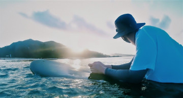 Картинка мужчины xiao+zhan актер серфинг море серф панама