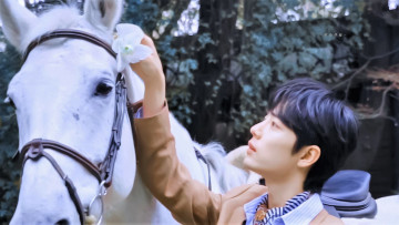 Картинка мужчины xiao+zhan актер цветок лошадь
